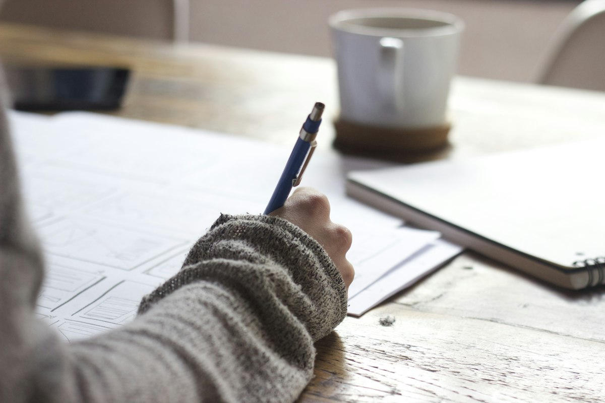 Workspace in Chiang Mai used to turn session notes into a written action plan
